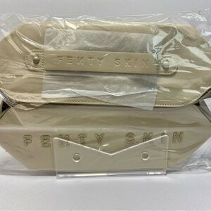 FENTY Cream Faux Leather Cosmetic Bag